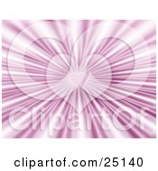Clipart Illustration Of A Bursting Pink Background Of Rays Of Light And Hearts