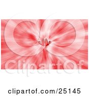 Clipart Illustration Of A Pair Of Hearts In The Center Of A Bursting Red Background
