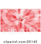 Poster, Art Print Of Pair Of Hearts In The Center Of A Bursting Red Background