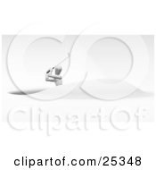 Clipart Illustration Of A Golfing White Figure Character Golfing Stuck In A Sand Bunker And Trying To Hit His Shot by KJ Pargeter
