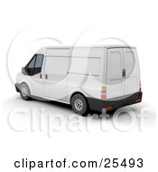 Poster, Art Print Of Parked White Delivery Van