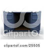 Poster, Art Print Of Open Blue Cargo Container