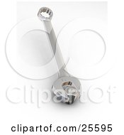 Clipart Illustration Of A Silver Spanner Tool Removing A Nut And Bolt