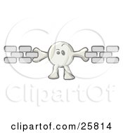 White Konkee Character Holding Links Of A Chain Together Symbolizing Seo And Linking
