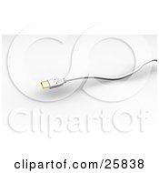 Clipart Illustration Of A Six Pin Fire Wire Cable With A Golden Prong