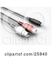 Clipart Illustration Of Black Red And White Audio Cables