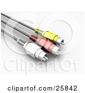 Poster, Art Print Of White Red And Yellow Audio Video Cables