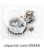 Clipart Illustration Of A Three Pin Plug Taken Apart And Showing The Center
