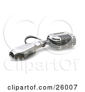 Clipart Illustration Of A Retro Microphone With A Switch Lying On A White Background