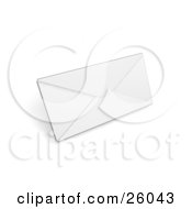 Blank White Sealed Envelope On White