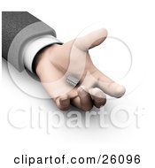 Poster, Art Print Of Mans Hand Holding A Small Computer Chip