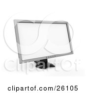 Large Silver Flat Computer Screen