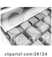 Clipart Illustration Of A Closeup Of A Laptop Computer Keyboard With The Esc Number And F Numbered Keys