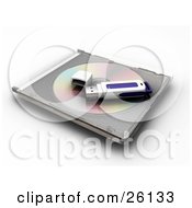 Poster, Art Print Of Memory Stick On Top Of A Clear Cd Case