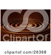 Clipart Illustration Of A Background Of Rippling Brown Chocolate Or Water