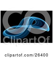Clipart Illustration Of A Twisting Blue Fractal Forming A Figure Eight Over A Black Background