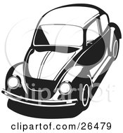 Vw Agen Bug Car In Black And White