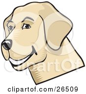 Poster, Art Print Of Friendly Yellow Lab Dog Grinning