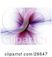 Clipart Illustration Of A Burst Of Red Pink And Purple Light Over White