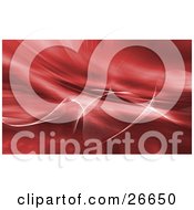 Clipart Illustration Of A Red Background With White Wavy Wisps Curling Through The Center