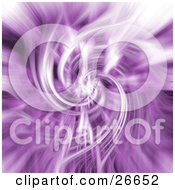 Poster, Art Print Of Purple Background With White Swirls Twisting In A Vortex