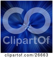 Clipart Illustration Of Tiny Lines Of Blue Bursts Emerging From A Vortex On A Black Background