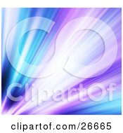 Clipart Illustration Of Bright White Blue And Purple Light Rays Shining