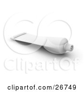 Poster, Art Print Of Blank White Tube Of Paint Or Toothpaste