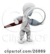 White Character Performing An Inspection With A Magnifying Glass by KJ Pargeter