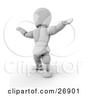 Clipart Illustration Of A Friendly White Character Holding His Arms Open And Welcoming Company by KJ Pargeter