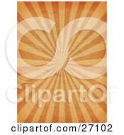 Clipart Illustration Of A Textured Orange Bursting Background