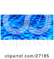 Clipart Illustration Of A Rippled Blue Background With Circle Patterns Of Light