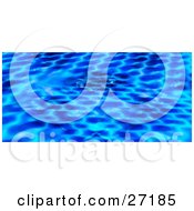 Poster, Art Print Of Rippled Blue Background With Circle Patterns Of Light