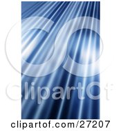 Clipart Illustration Of A Blurred Background Of Rays Of Blue Light