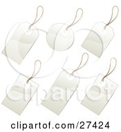 Poster, Art Print Of Collection Of Blank White Price Tags Or Labels