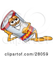 Clipart Illustration Of A Battery Mascot Cartoon Character Reclined