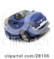 Fuel Efficient Compact Blue Car