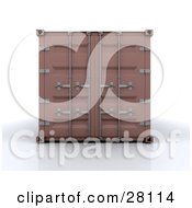 Poster, Art Print Of Closed Brown Freight Container