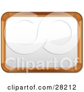 Clipart Illustration Of A Wooden Frame White Board With Blank Space