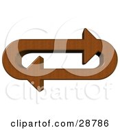 Clipart Illustration Of An Oval Of Wood Grain Arrows Moving In A Clockwise Motion