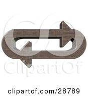 Clipart Illustration Of An Oval Of Brown Brick Arrows Moving In A Clockwise Motion by djart