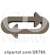 Clipart Illustration Of An Oval Of Cement Arrows Moving In A Clockwise Motion
