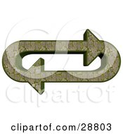 Clipart Illustration Of An Oval Of Mossy Stone Path Arrows Moving In A Clockwise Motion by djart