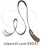 Clipart Illustration Of A Hand Whip Lashing Symbolizing Training Or Punishment by erikalchan #COLLC29237-0063