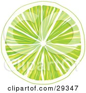 Clipart Illustration Of A Slice Of Orange With Juicy Pulp Over A White Background