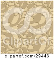 Poster, Art Print Of Brown Floral Background Pattern