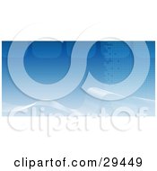 Clipart Illustration Of Waves Of White Along A Blue Background With Faded Pixels And Tabs by KJ Pargeter