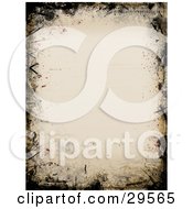 Clipart Illustration Of A Brown And Black Background Of Grunge With Text And Space For Writing