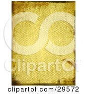 Clipart Illustration Of A Textured Canvas Background Bordered By Faint Grunge Marks by KJ Pargeter