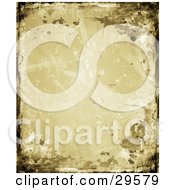 Clipart Illustration Of A Grunge Background Of Splatters Bordered By Brown Marks
